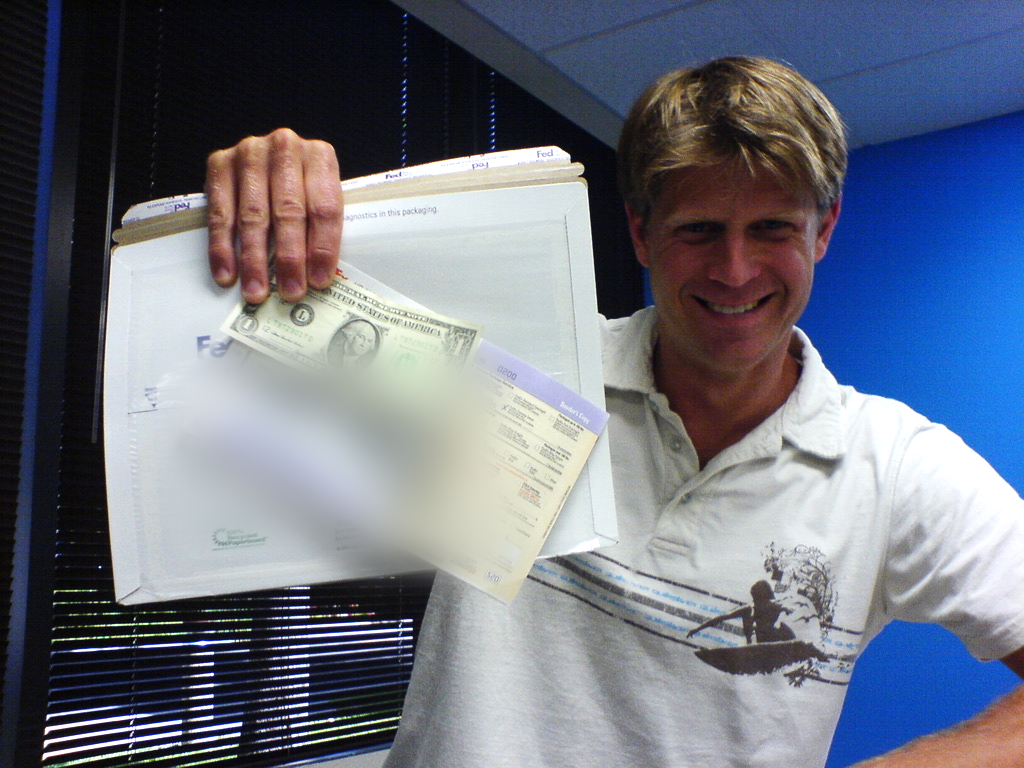 Brian Crook in the server room during the Cerebra years